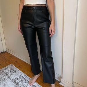 Mango faux leather pant